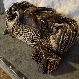 Dolce & Gabbana Leopard Print and Brown Bag
